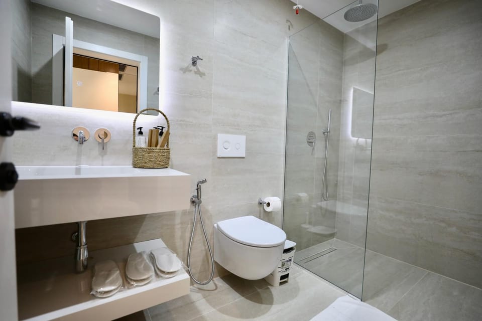 Shower, Toilet, Bathroom, towels