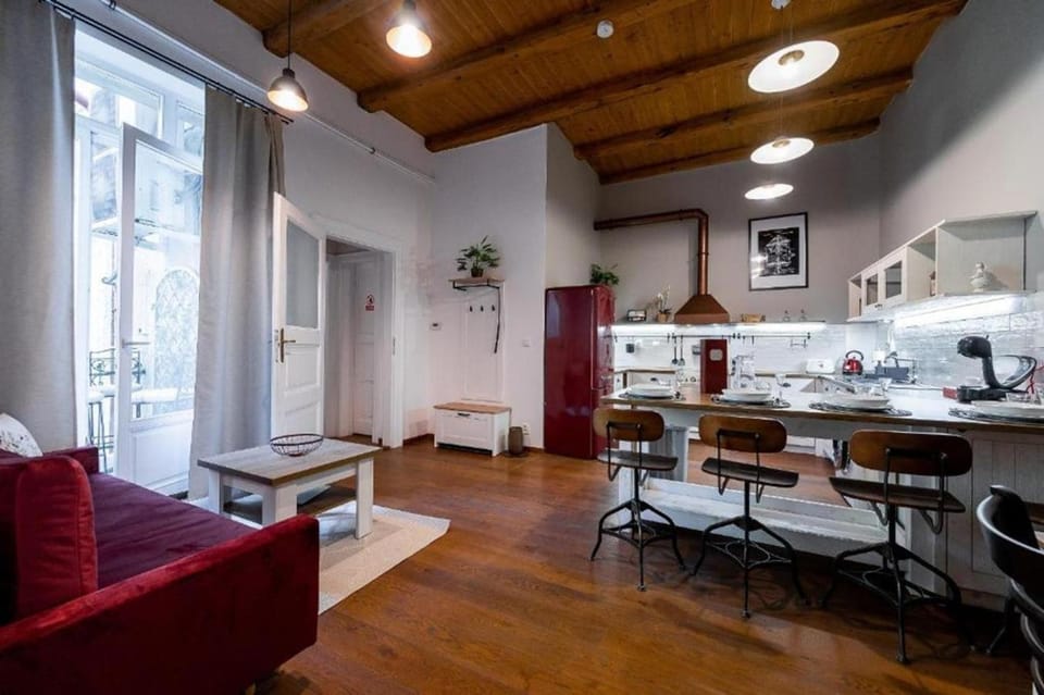 Living room, kitchen
