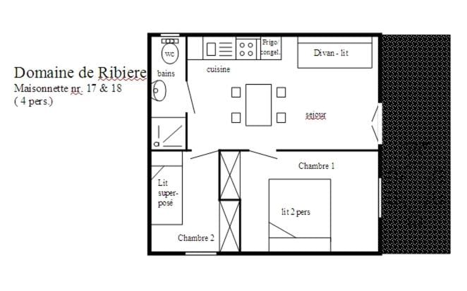 Maisonette #18, 4 Pers, Domaine De Ribiere Chalet in Grospierres