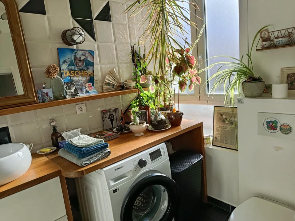 Chambre et Salle de bain privées avec vue sur jardin dans maison familiale Bed and Breakfast in Paris