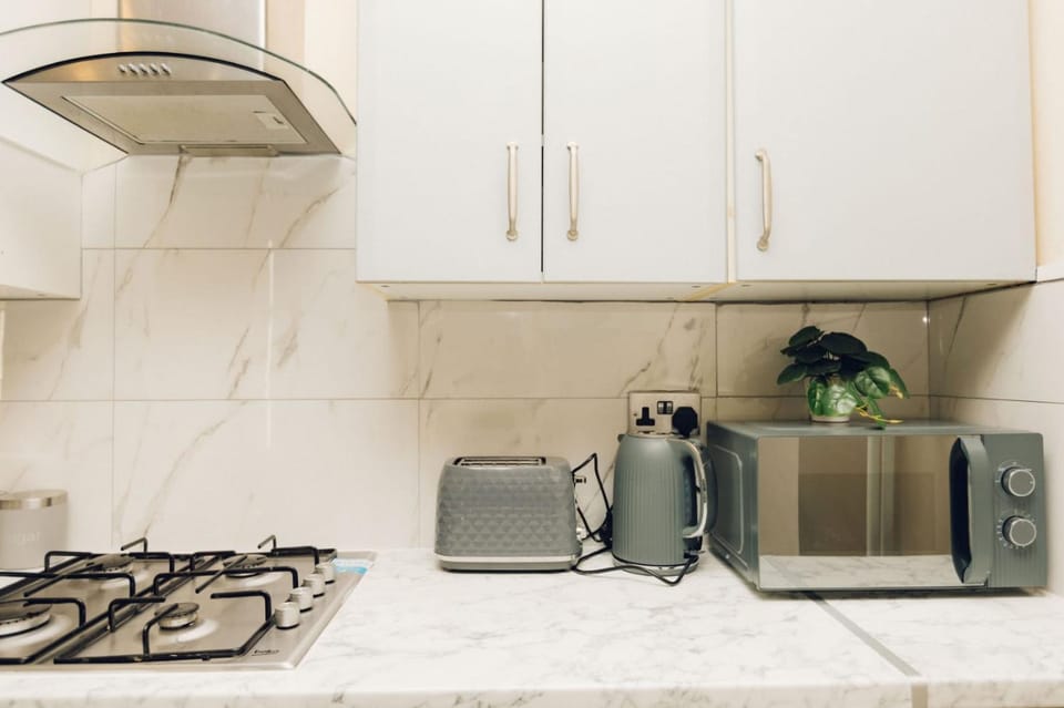 Kitchen or kitchenette, minibar, toaster