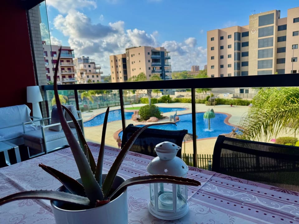 View (from property/room), Balcony/Terrace, Pool view
