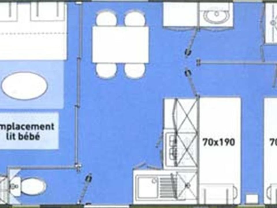 Mobil-home avec terrasse à Notre-Dame-de-Monts pour 3 pers. - API-1-52-605 Campground/ 
RV Resort in Notre-Dame-de-Monts