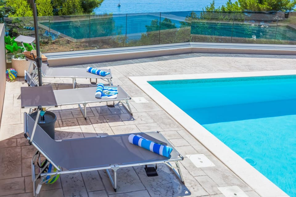 Pool view, sunbed