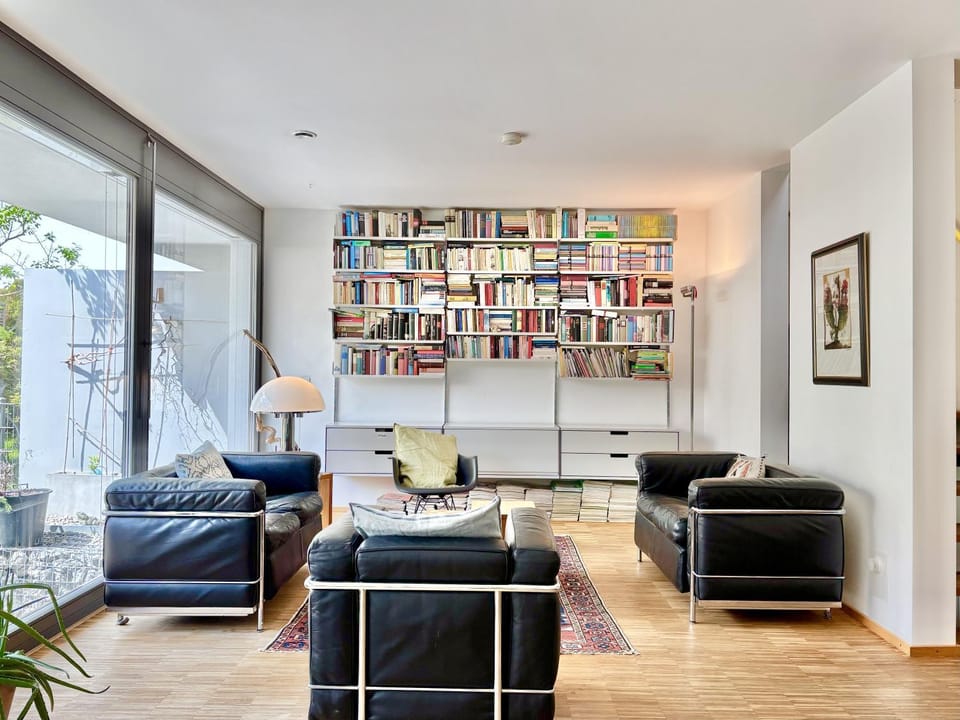 Library, Living room, Seating area