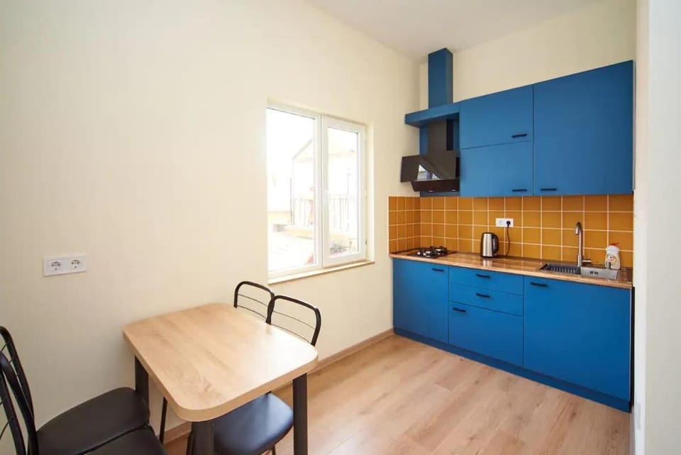 Kitchen or kitchenette, Dining area, stove