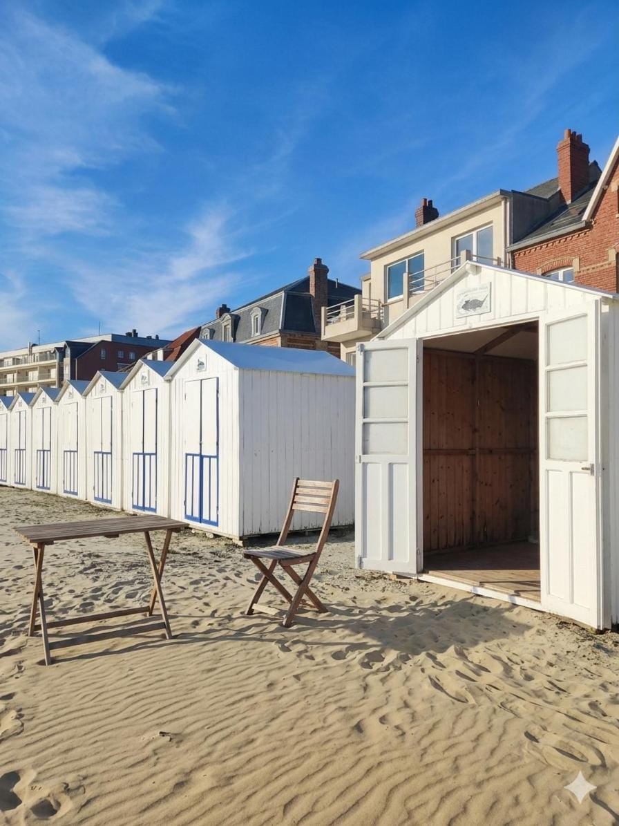 Maison duplex centre plage port cabine plage Cabin in Le Crotoy