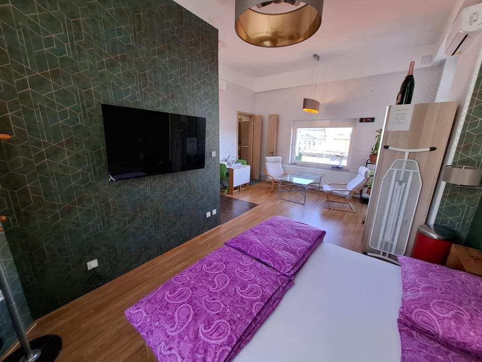 Bed, TV and multimedia, Living room, Photo of the whole room, Bedroom, air conditioner