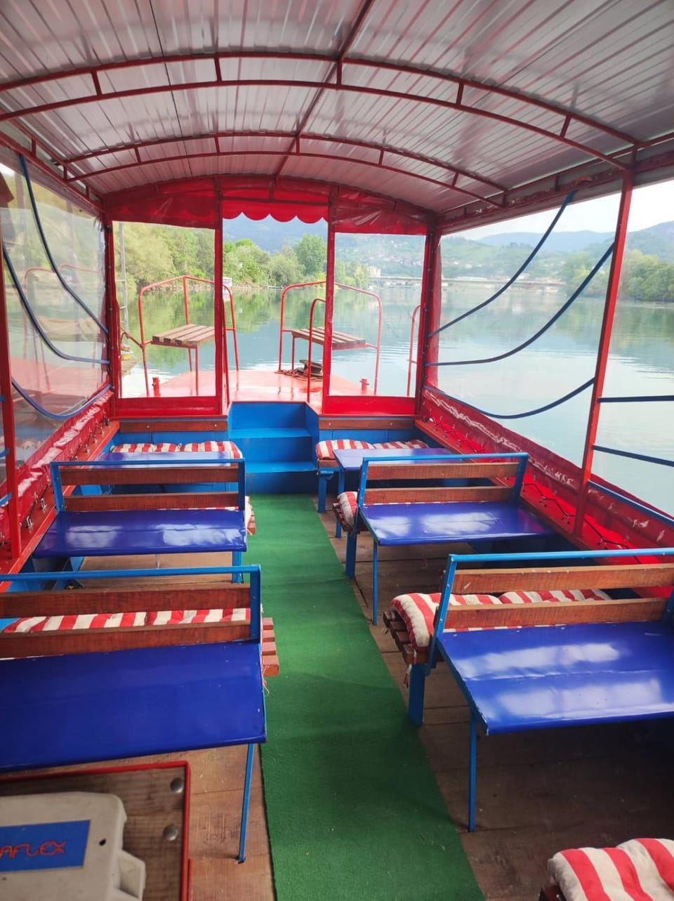 Vožnje brodićima Višegrad Docked boat in Zlatibor District, Serbia