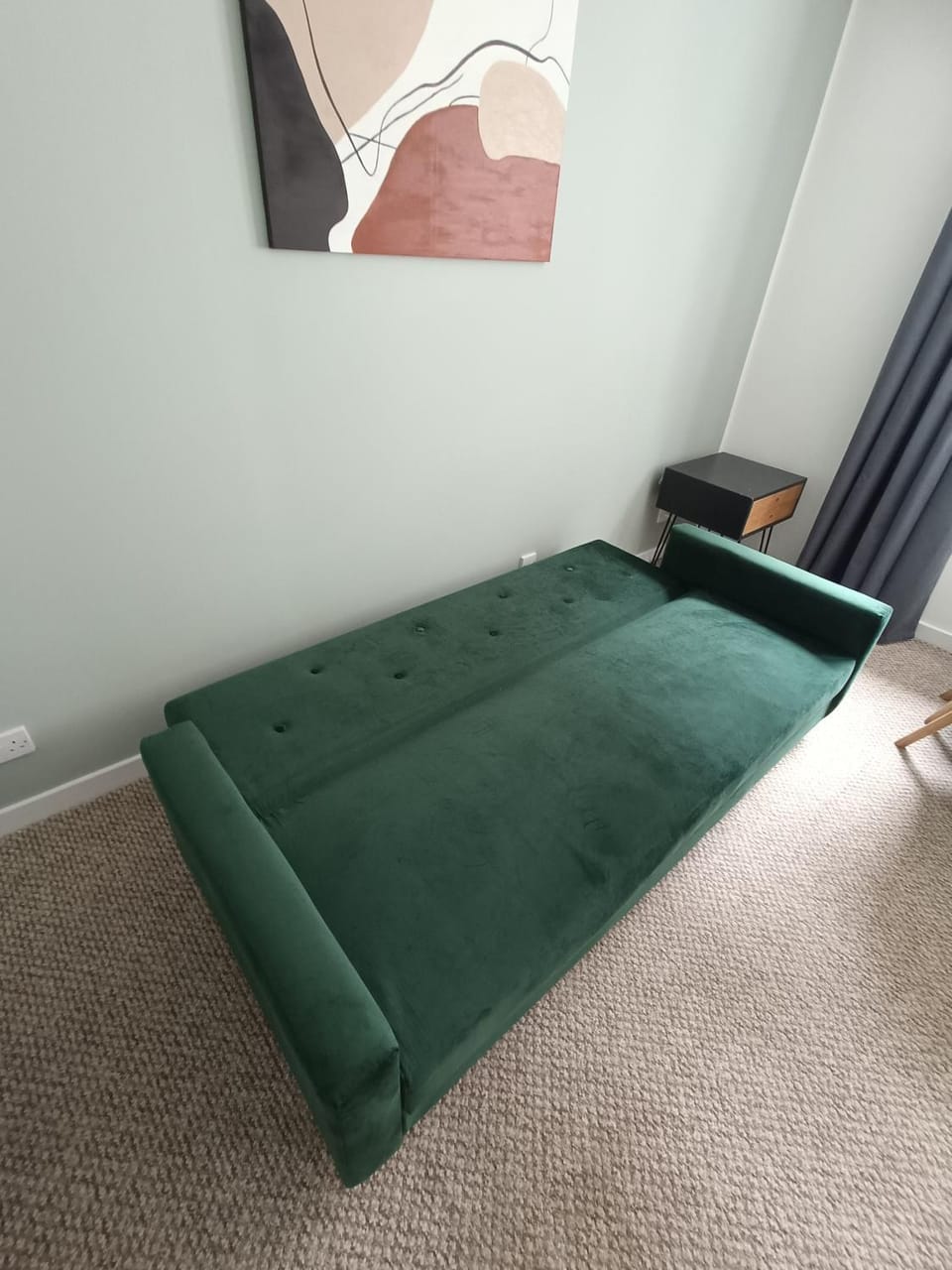 Bed, Living room, Seating area