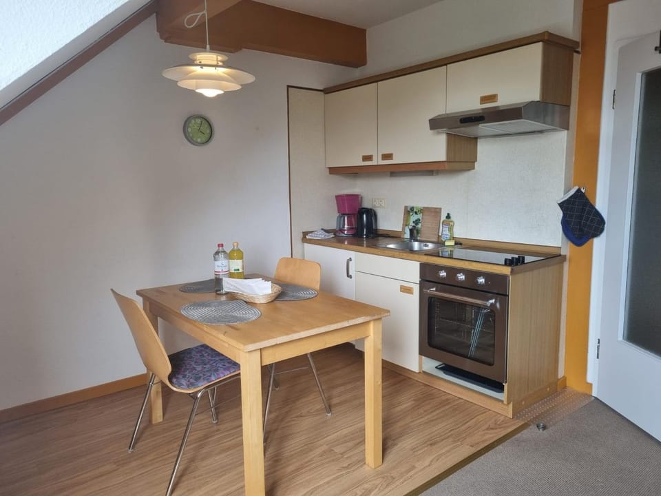 Kitchen or kitchenette, Dining area, oven, stove