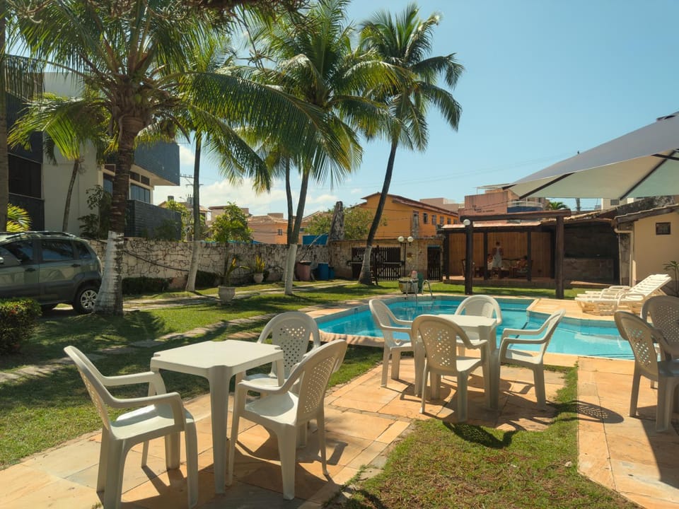 Property building, Patio, Spring, Day, Garden, Garden view, Pool view, Swimming pool, Parking, sunbed