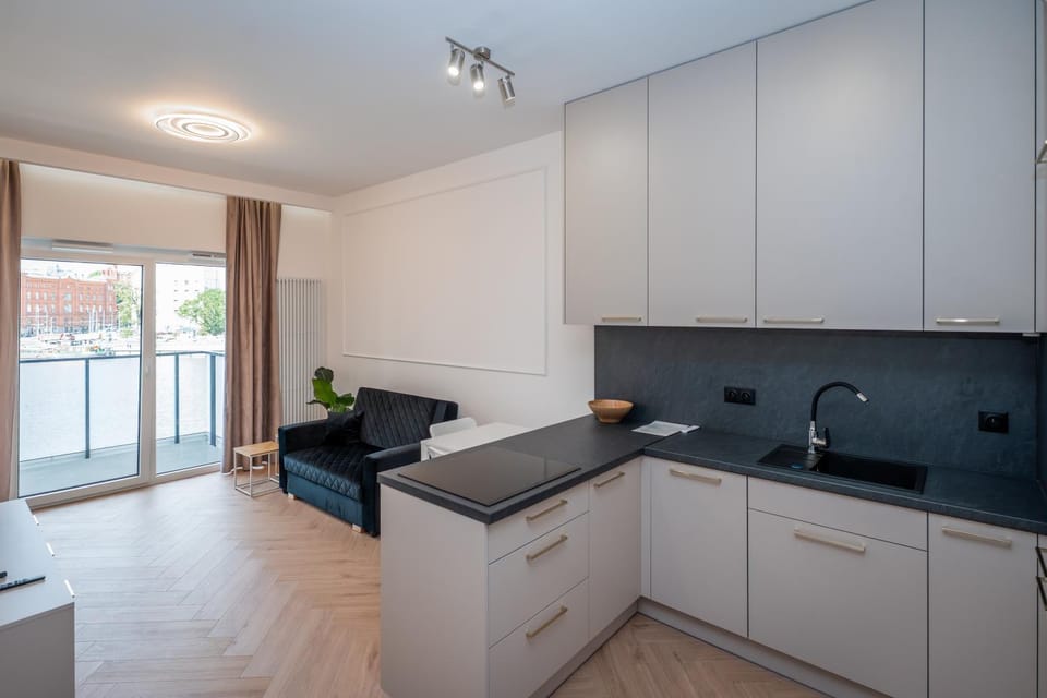 Bulwary nad Odrą Apartments z widokiem na rzekę Odrę i prywatnym miejscem parkingowym Apartment in Szczecin