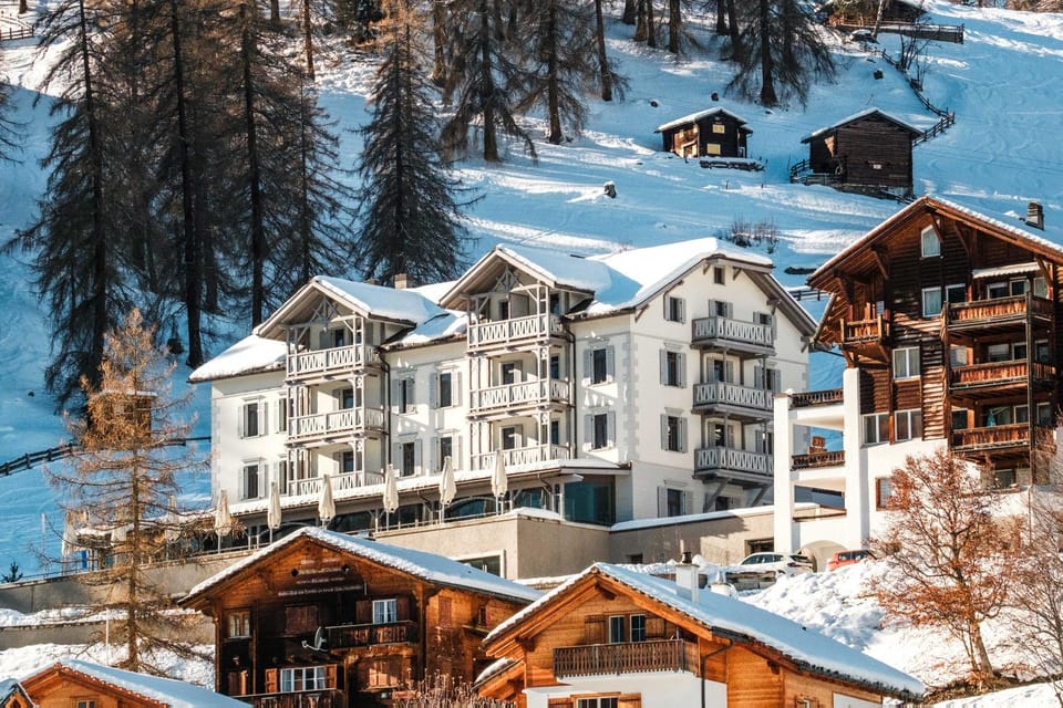 Property building, Winter, Mountain view