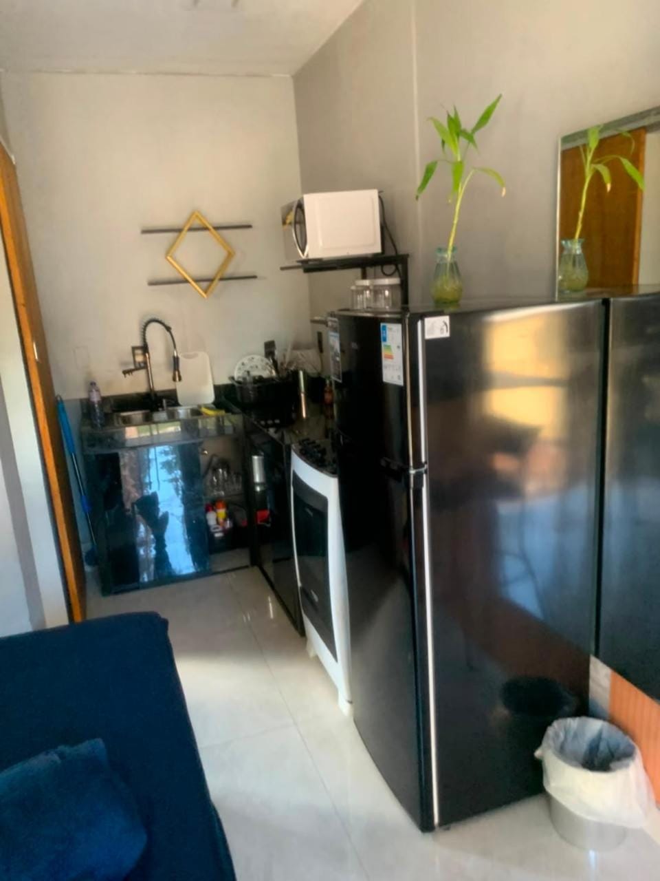 Kitchen or kitchenette, oven, stove