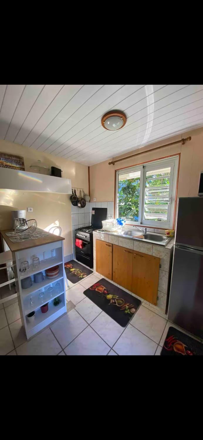 Kitchen or kitchenette, oven, stove