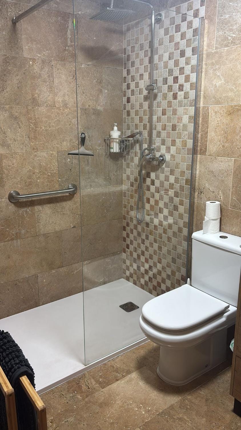Shower, Toilet, towels