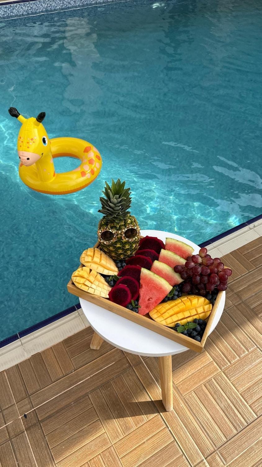 Food, Pool view, sunbed