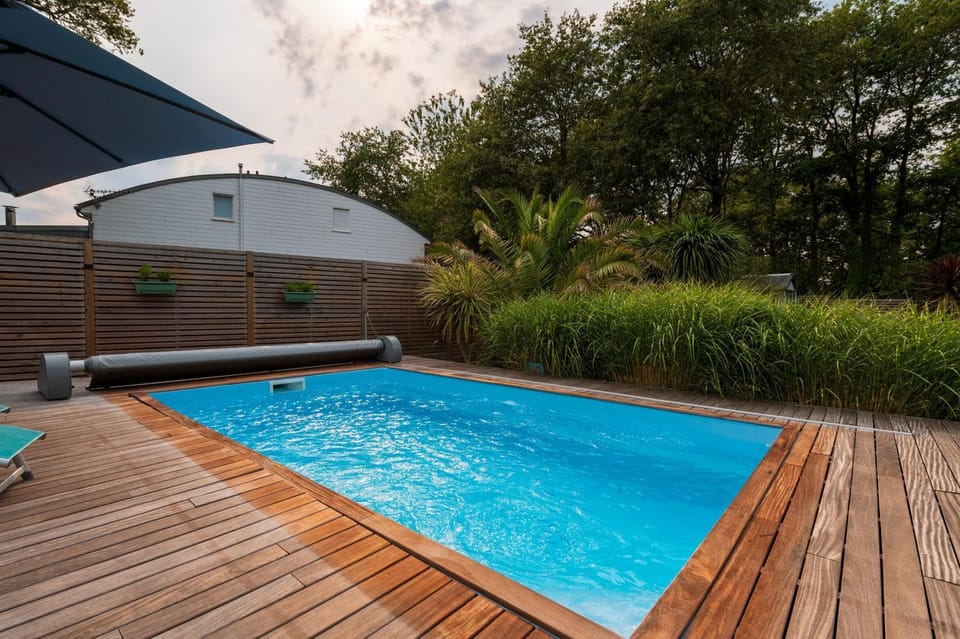 Property building, Living room, Swimming pool