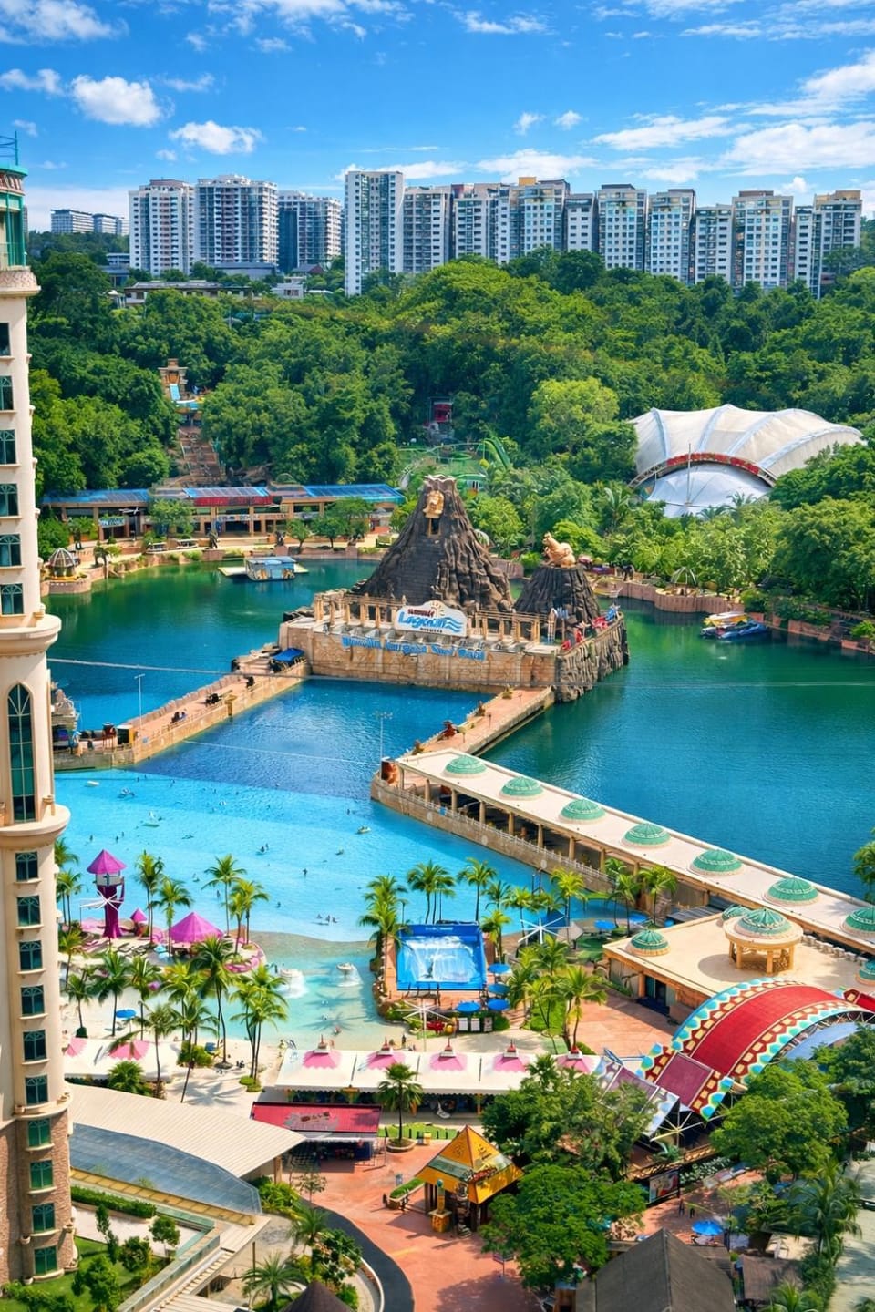 Nearby landmark, Day, Natural landscape, Bird's eye view, Beach, City view, Lake view, Swimming pool