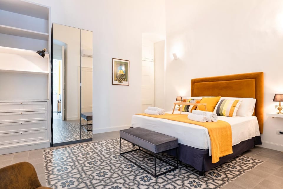 Bed, Photo of the whole room, Bedroom, towels, wardrobe