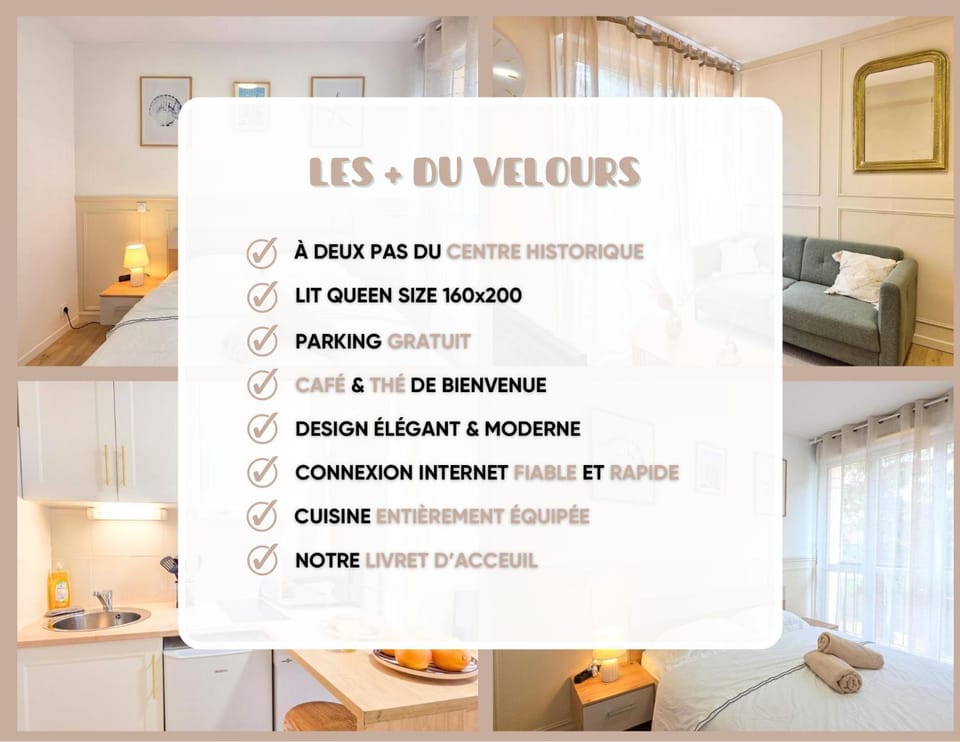 Le Velours, Chic, Lit Queen Size, Près du Centre Apartment in Brittany