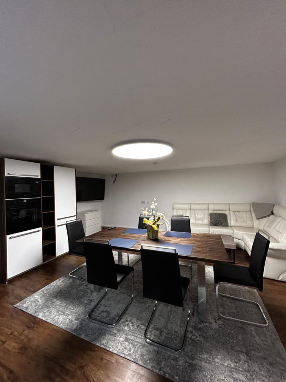 Kitchen or kitchenette, Living room, Dining area