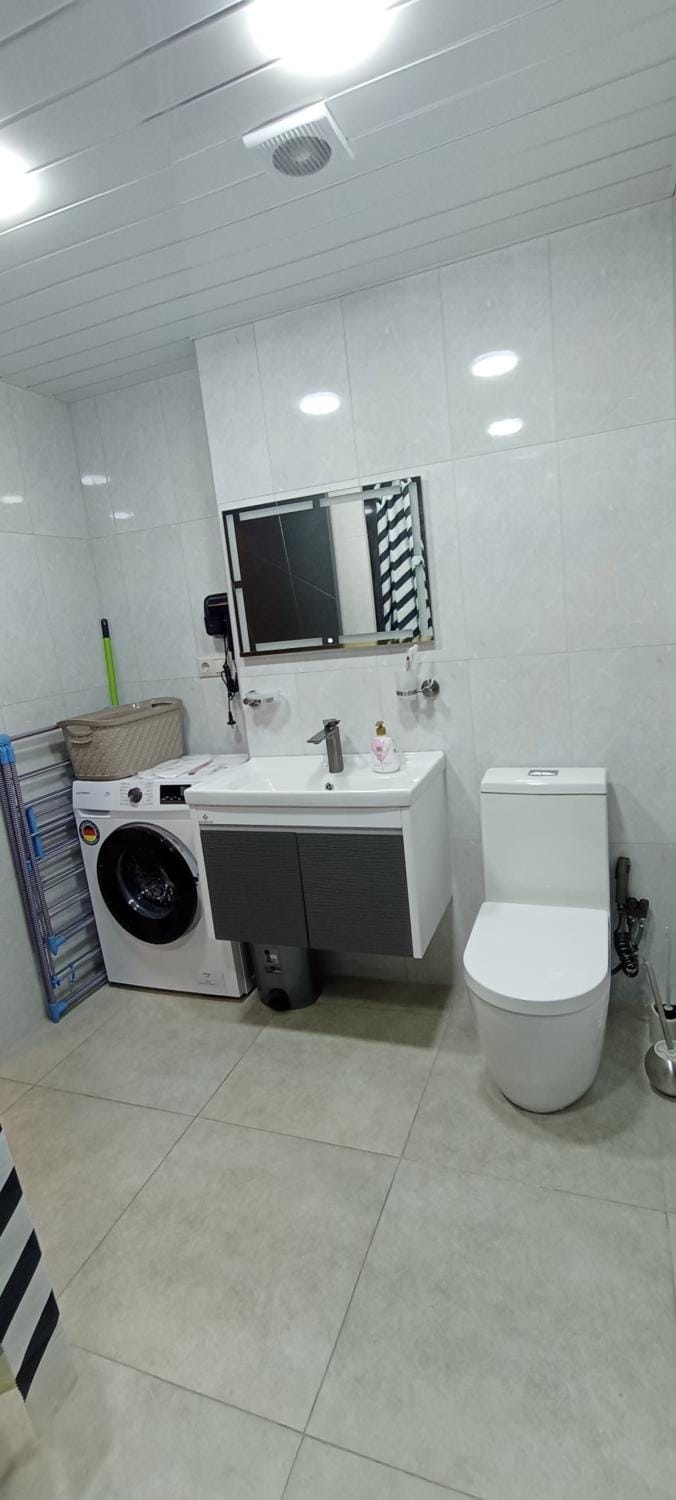 Toilet, Bathroom, washing machine, dryer