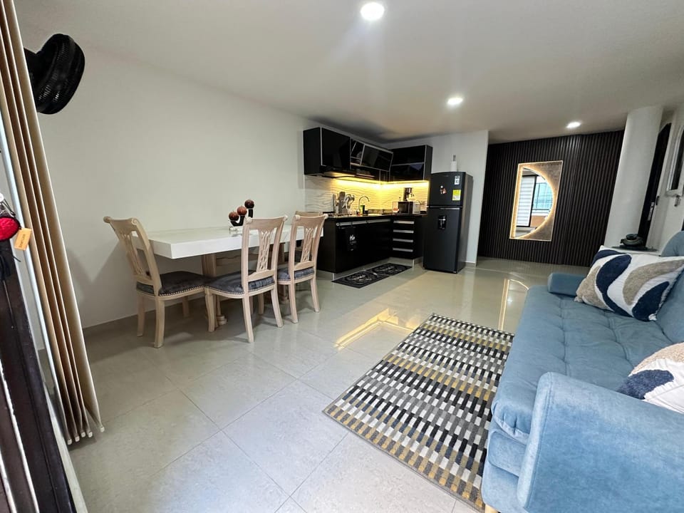 Kitchen or kitchenette, Living room, Dining area
