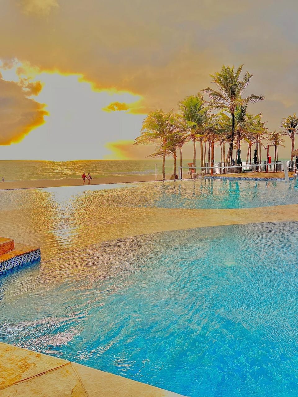 Beach, Pool view, Swimming pool, Sunrise