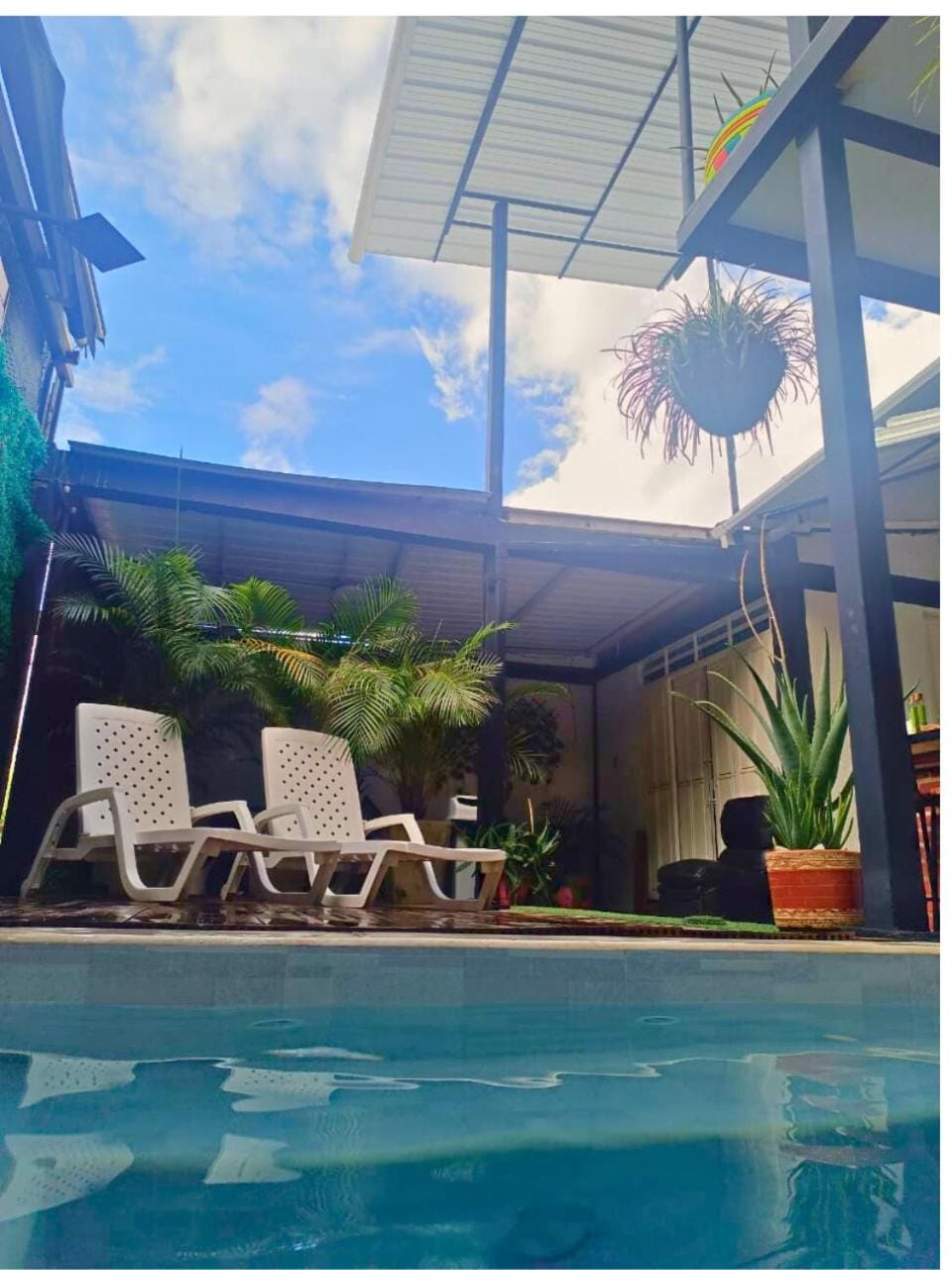 Pool view, sunbed