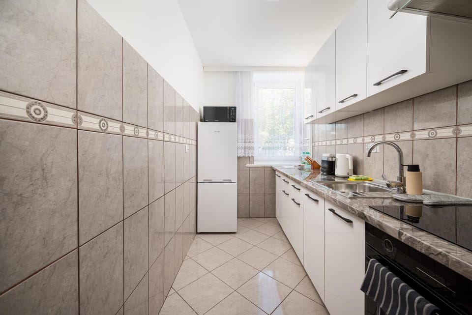 Kitchen or kitchenette, dishwasher, oven, stove