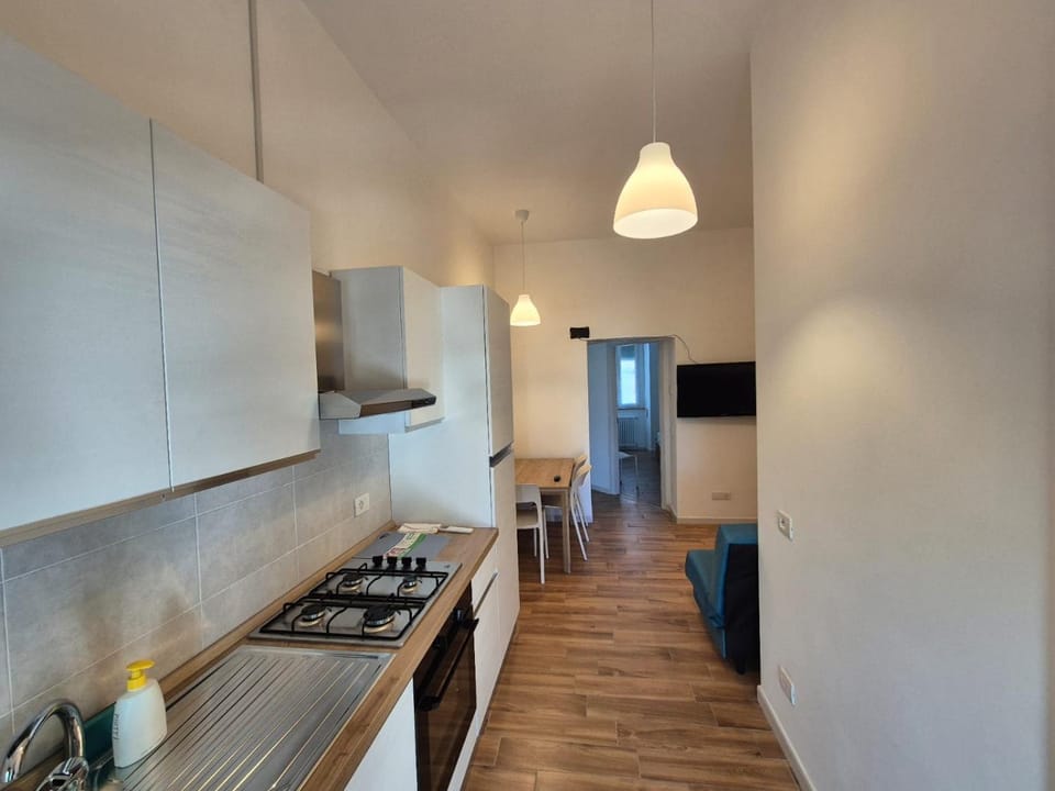 Kitchen or kitchenette, oven, stove