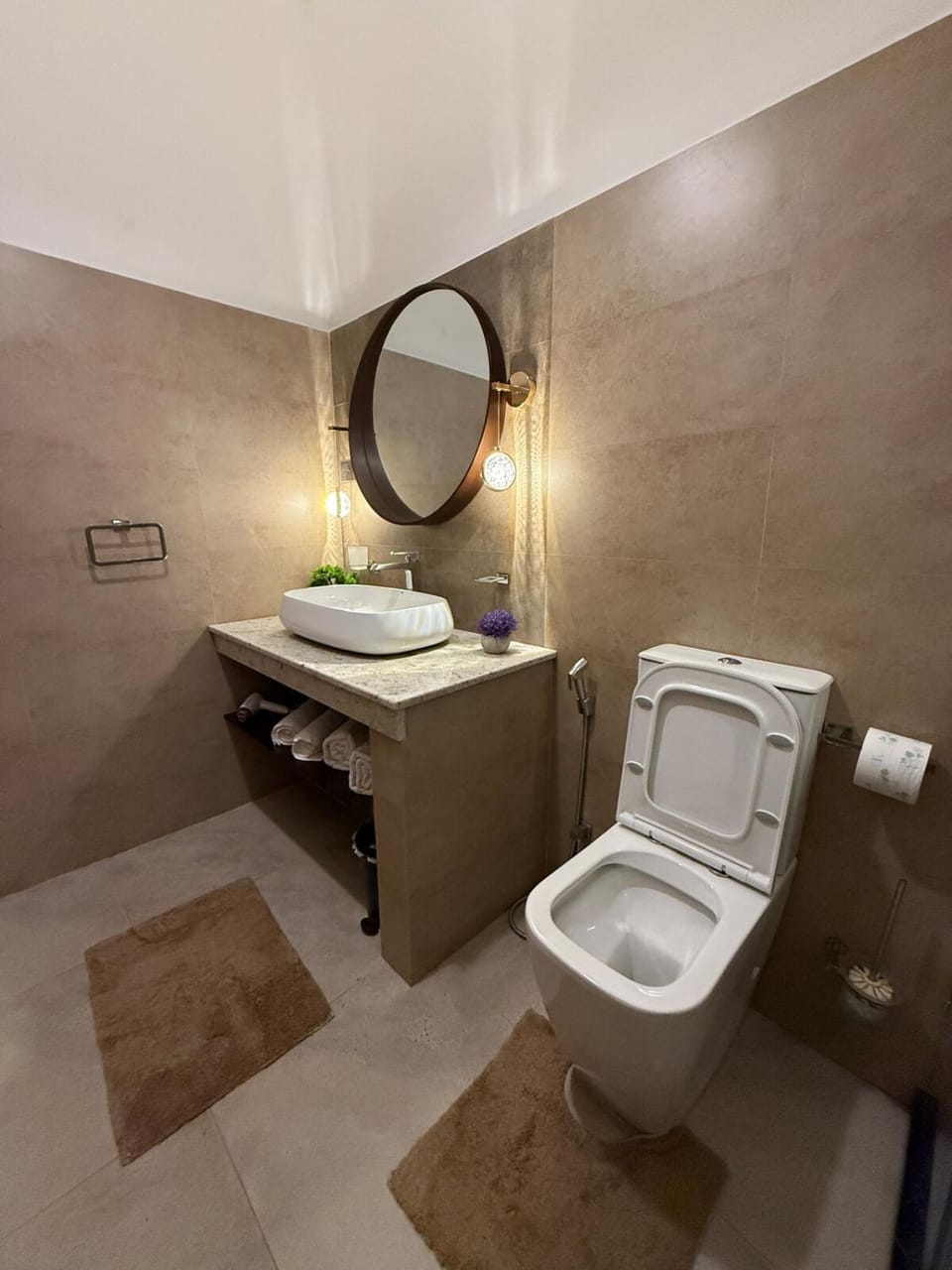 Toilet, Bathroom, towels