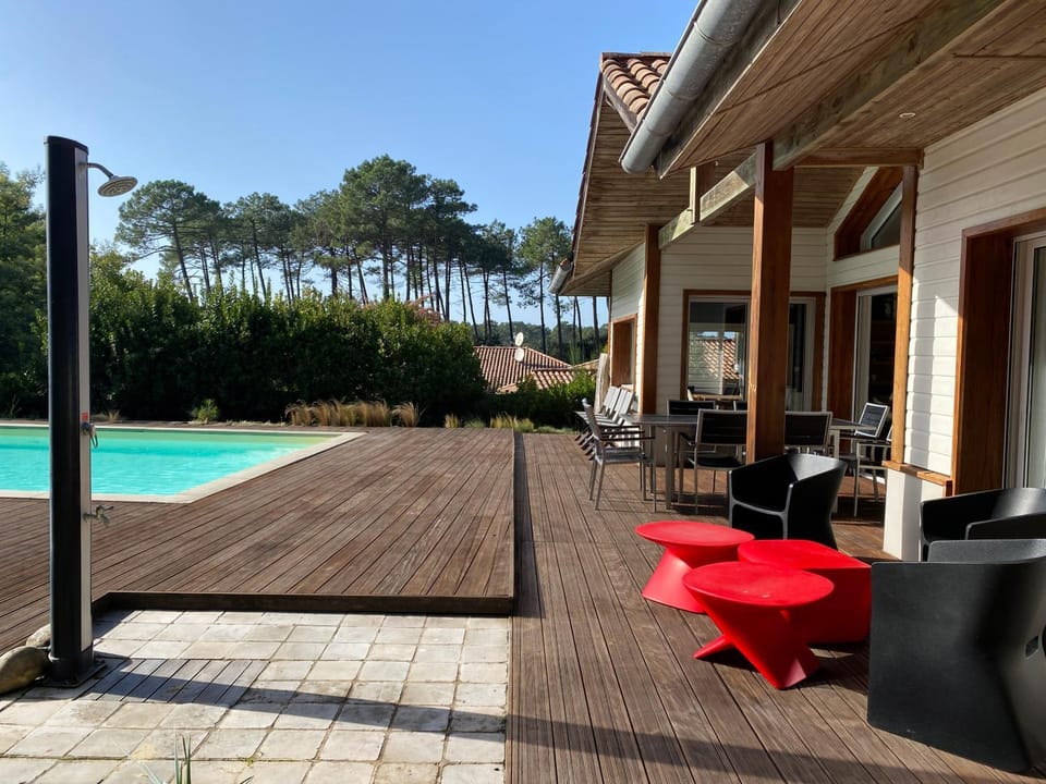 Patio, Patio, Natural landscape, Living room, Pool view, Pool view