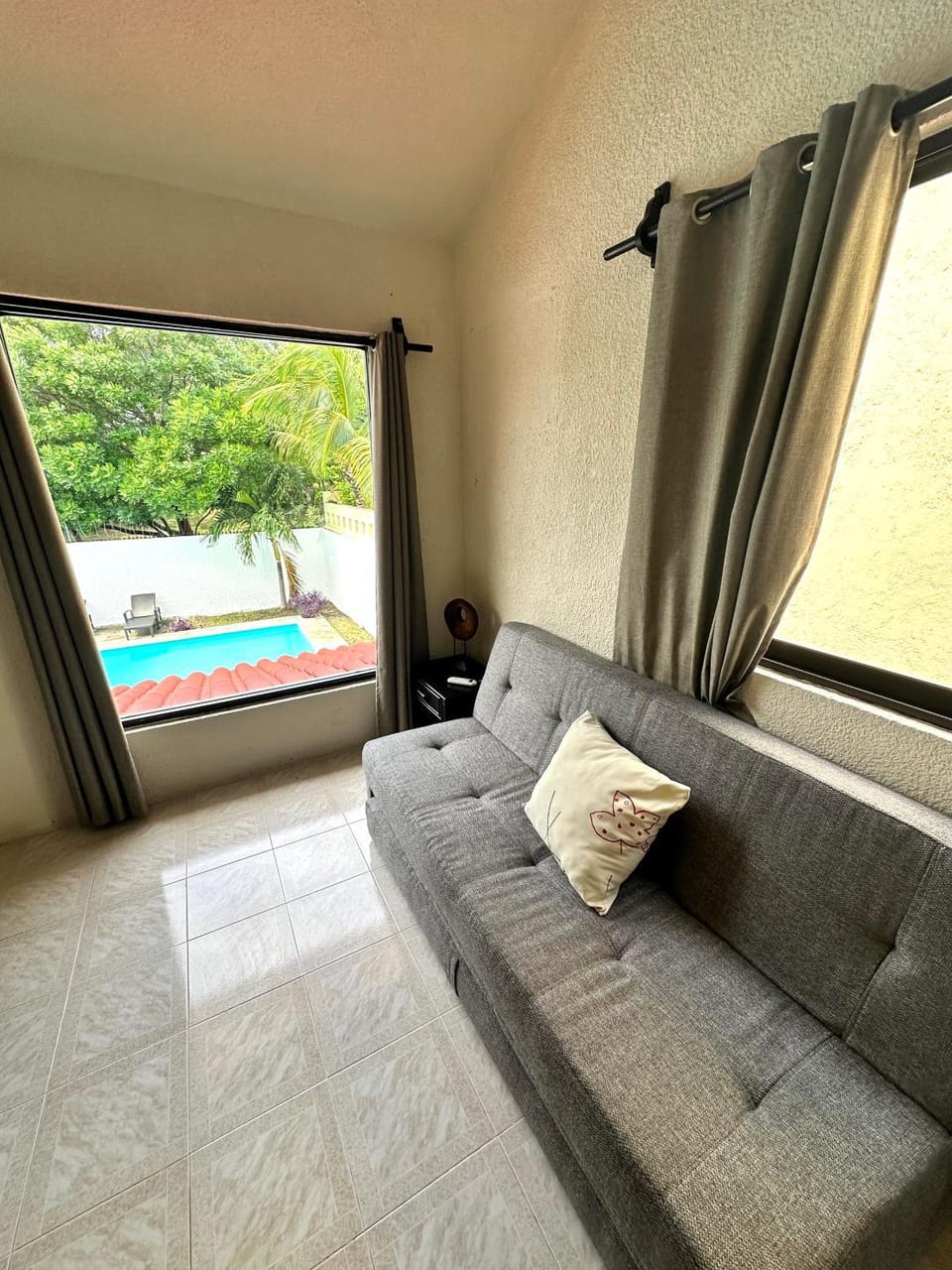 Living room, Pool view