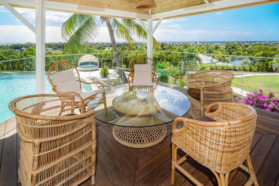 Ti Kol a tropical haven featuring a coconut grove a heated swimming pool Villa in Grande-Terre, Guadeloupe