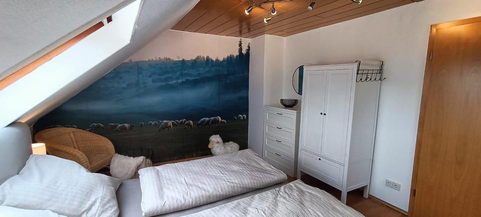 Bed, Photo of the whole room, Bedroom, wardrobe
