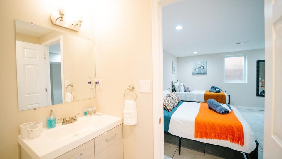 Bed, Bathroom