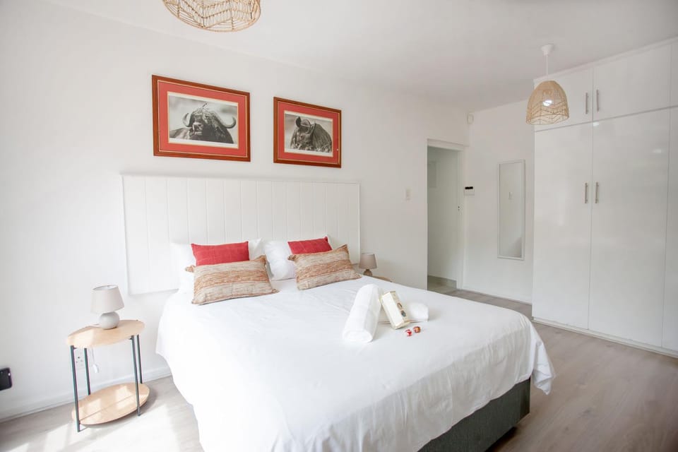 Bed, wardrobe