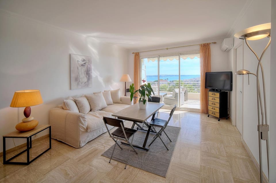Living room, Seating area, Sea view