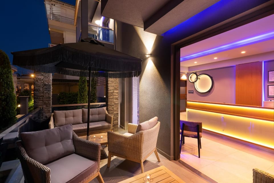 Night, Balcony/Terrace, Lobby or reception, Internal: Not applicable to any particular room