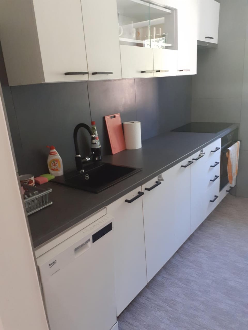 Kitchen or kitchenette, dishwasher