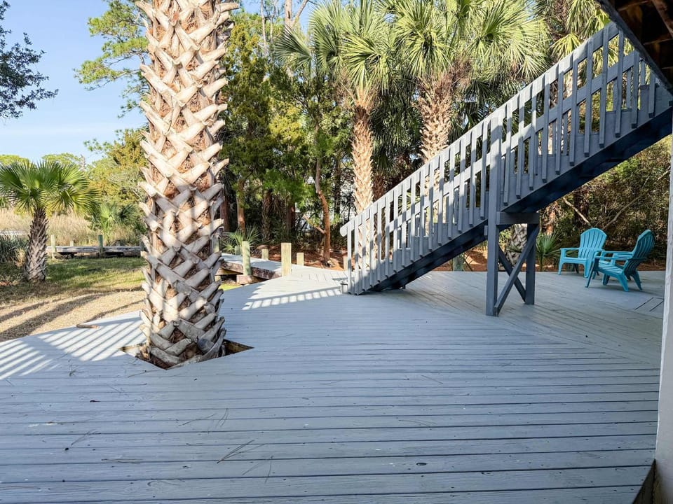 Canal Front Pet Friendly Boat Dock St George Island-Beach access House in Saint George Island