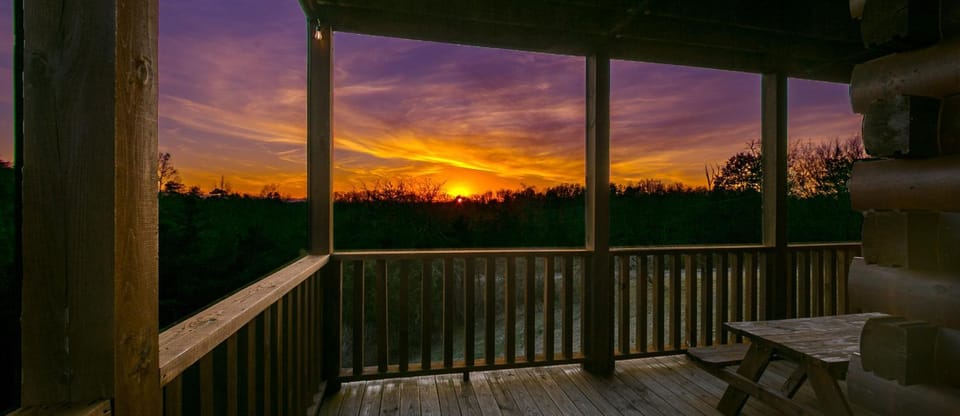Patio, Natural landscape, View (from property/room), Seating area, Sunset