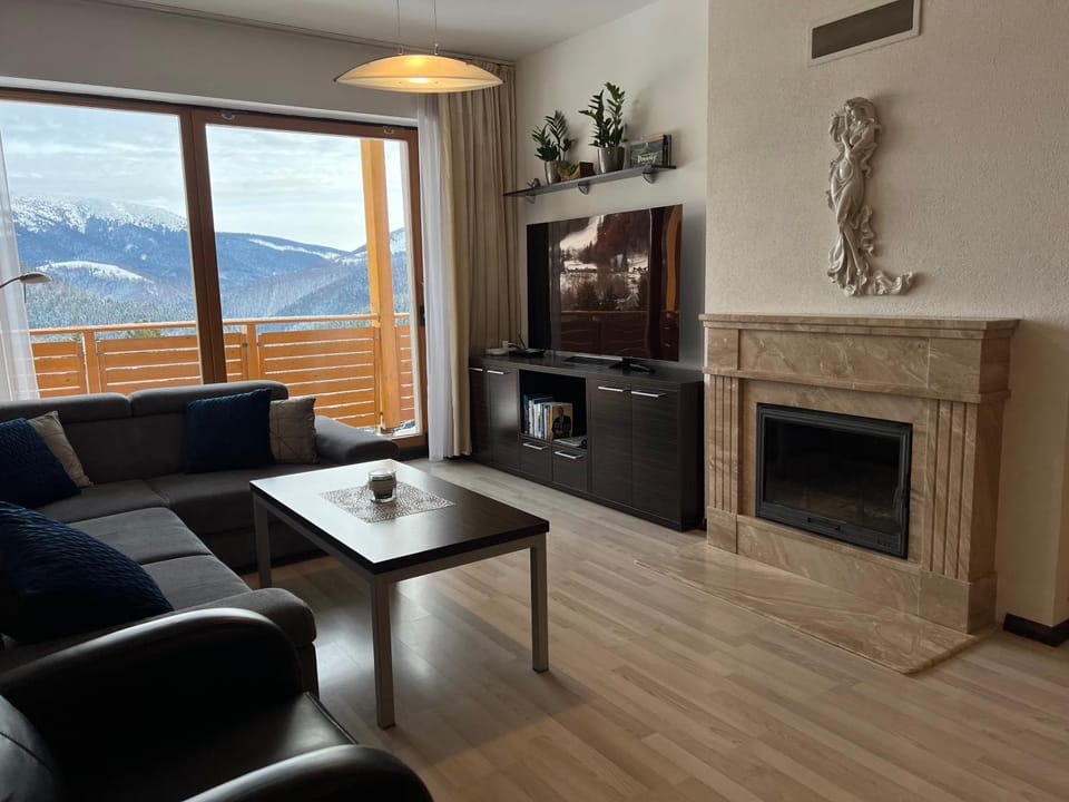 Communal lounge/ TV room, Natural landscape, TV and multimedia, Living room, Mountain view