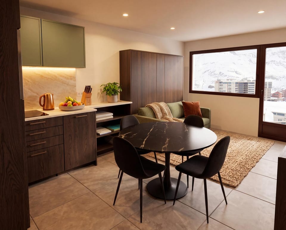 Kitchen or kitchenette, Dining area