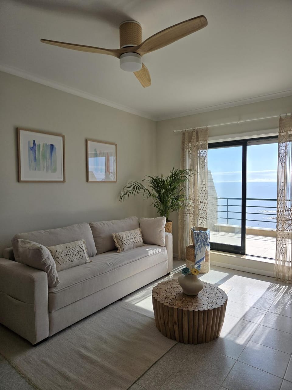 Living room, Seating area, Sea view