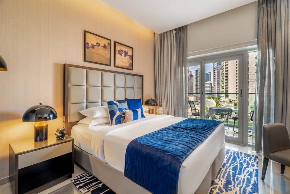 GuestReady - City Nest | Balcony | Majestine Tower Apartment in Dubai