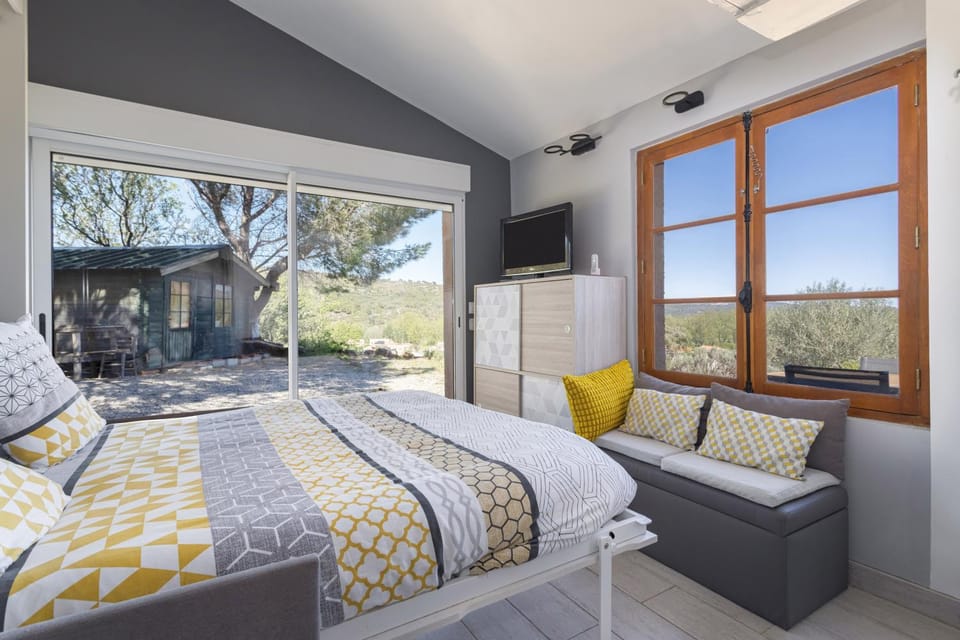Property building, Living room, Bedroom